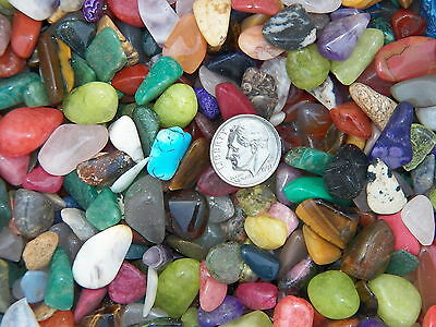3000 Carat Lots Of Size #2 Tumbled Polished Gemstones + A Free Faceted Gemstone