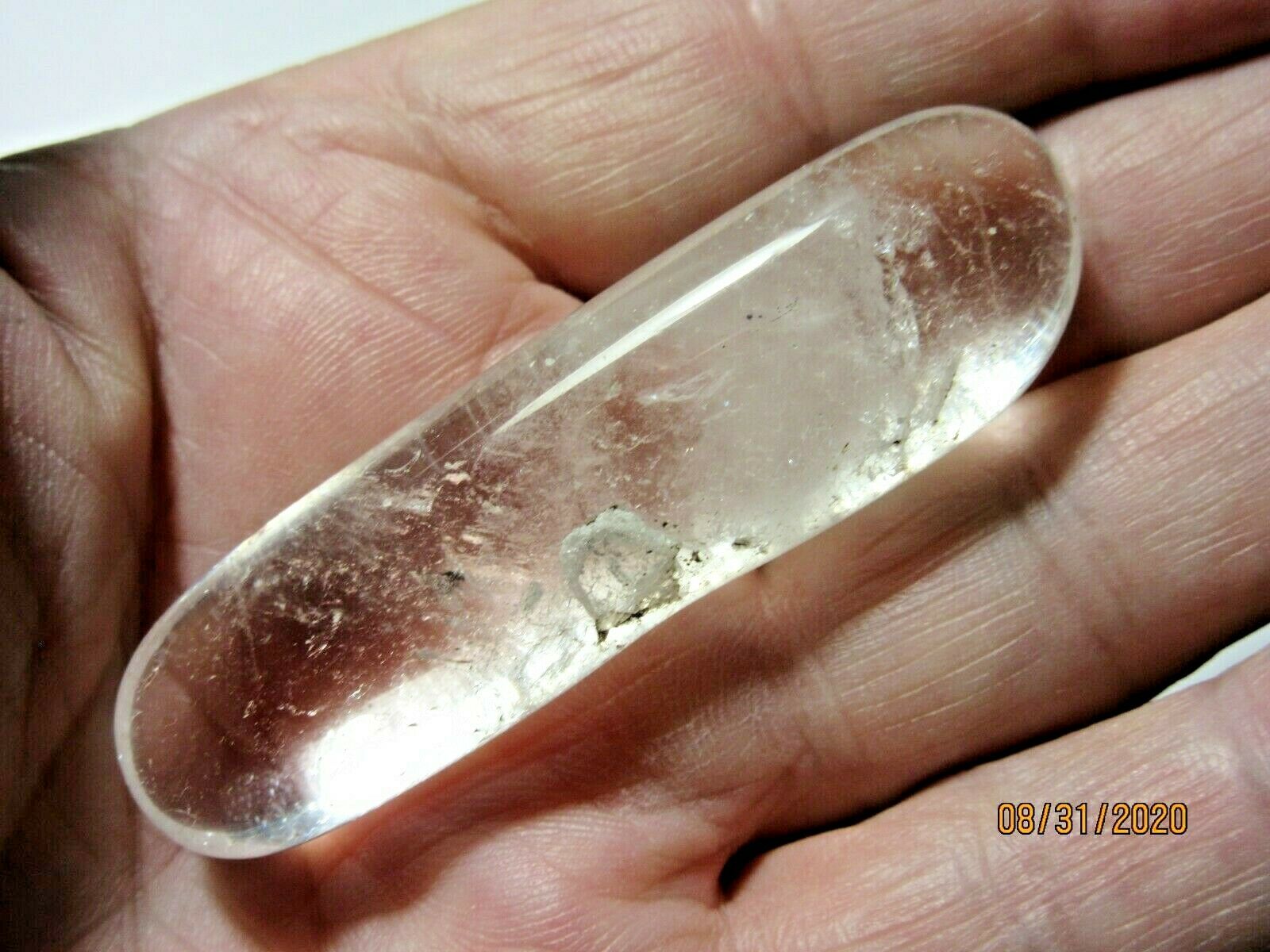 Clear Quartz Elongated Oblong Cqe-2 Polished Crystal Natural Collectible Reiki *