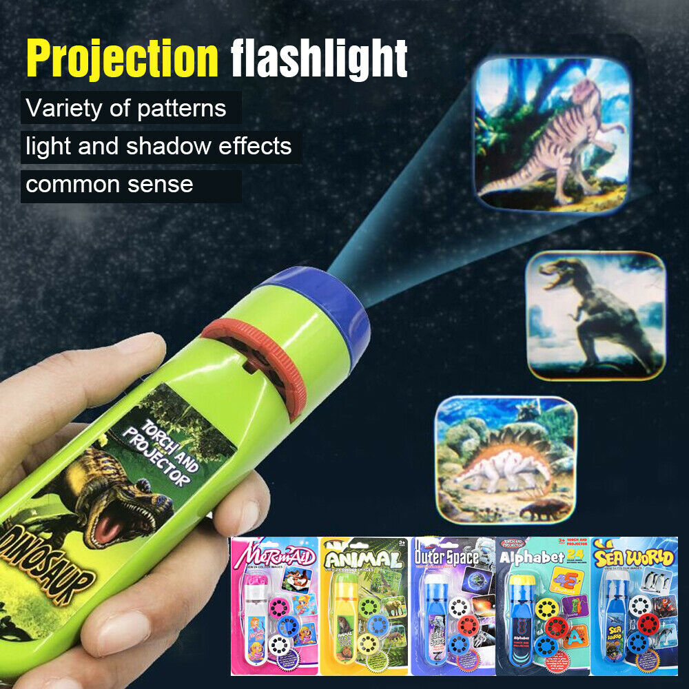 Eductional Toys Torch Night Projector Light For 2-10 Year Old Kids Boys Girls